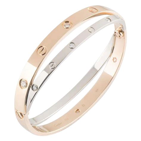 cartier love bangle rose gold - cartier gold bangle with diamonds.